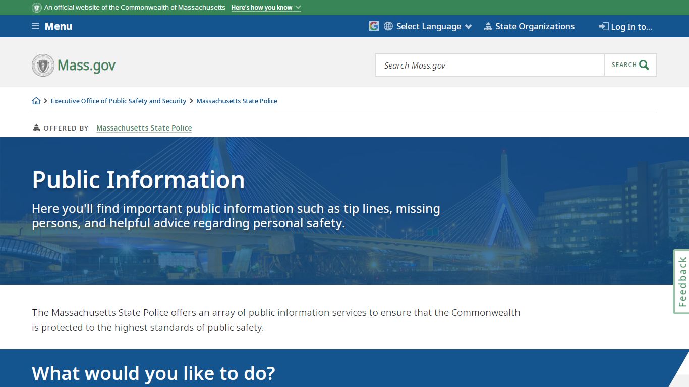 Public Information | Mass.gov